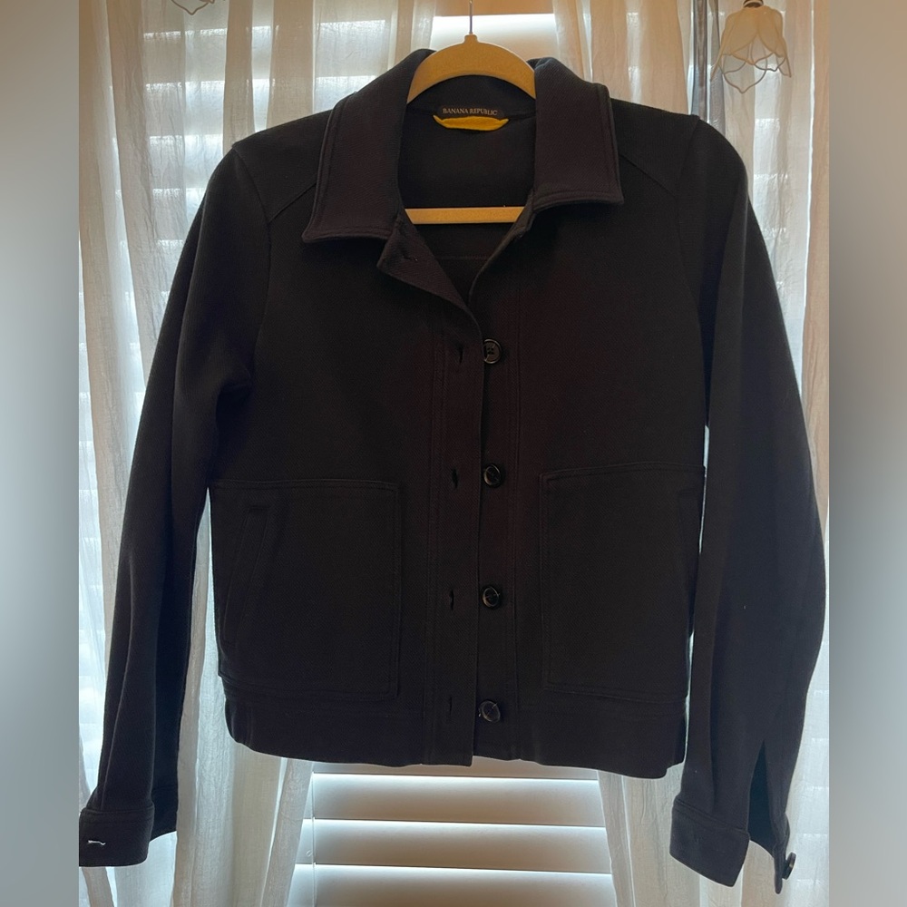 Banana Republic Black Collared Jacket